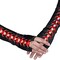 Fingerless Lace Up Gloves - Long Black Costume Elbow Arm Warmer Accessories with Red Satin Laced Tie for Dress Up